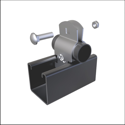 [CAA-12Z] ABRAZADERA AJUSTABLE UNISTRUT 1/2" ZINCADA CAL 16